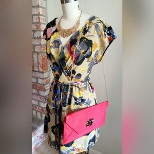 Large Vegan Leather Snakeskin Envelope clutch